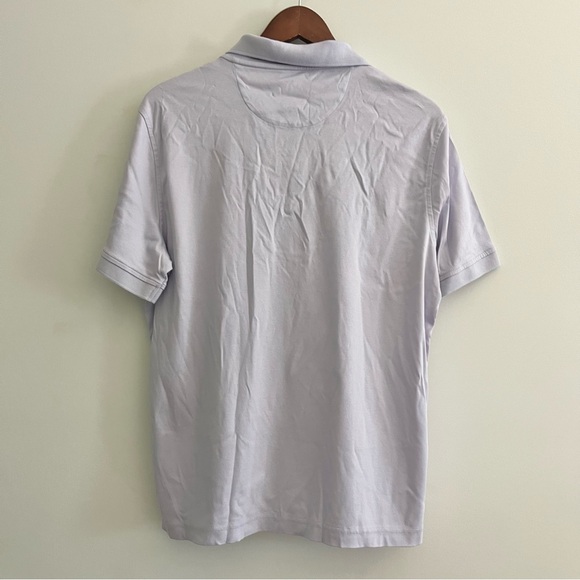 Untuckit Damaschino Light Purple Lavender Polo 100% Cotton Golf Casual Read L - Picture 7 of 8
